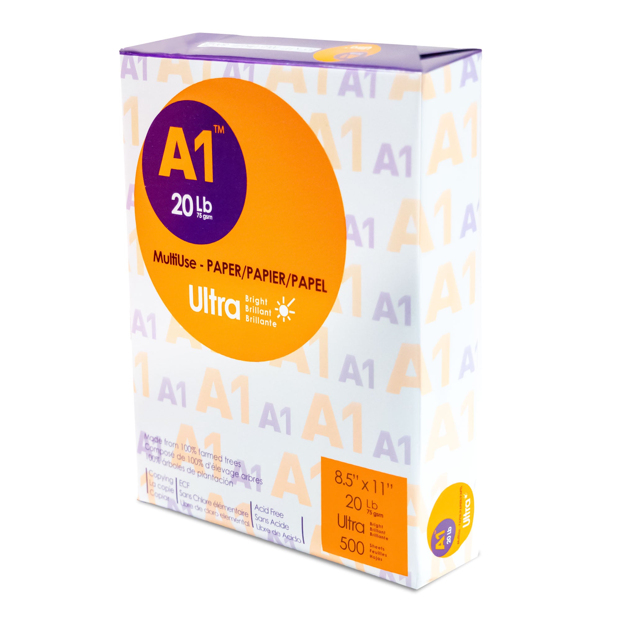 A1 ULTRA 8.5" X 11" White Copy Paper (10 Reams/Case)