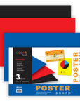 22" X 14" Asst. Color Poster Board (3/Pack)