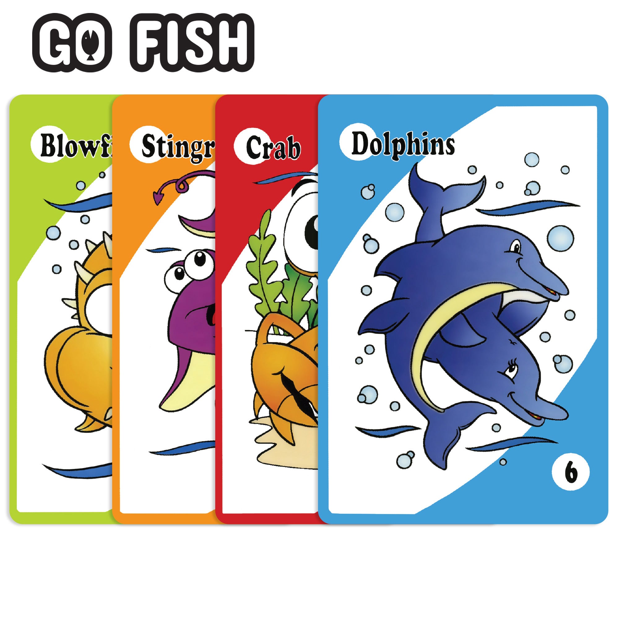 BAZIC Classic Card Games Set 4 Pack Go Fish Crazy 8s Old Maid Monster Match Fun Educational Flash Cards Large Print Easy Read for Kids Ages 3 Plus