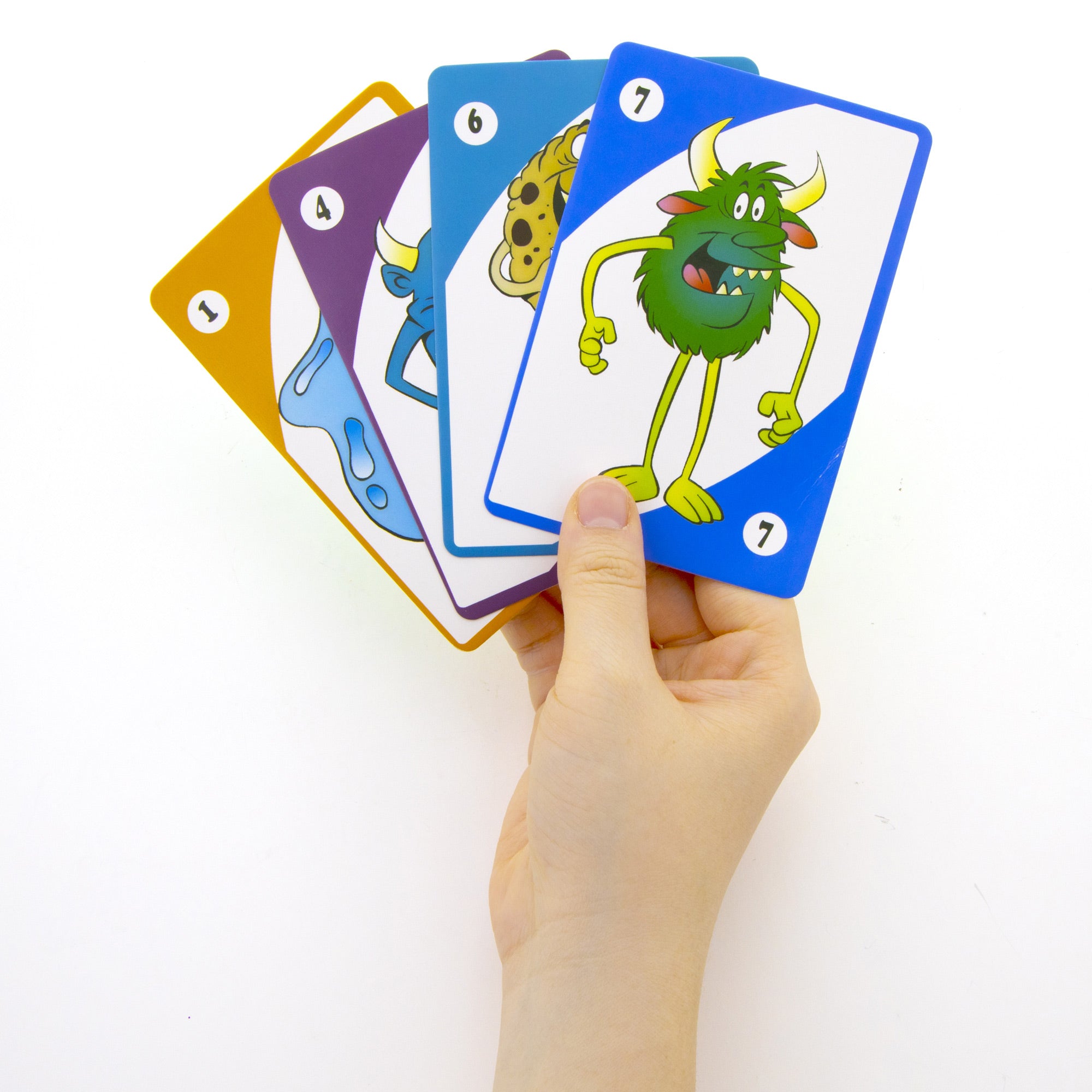 BAZIC Classic Card Games Set 4 Pack Go Fish Crazy 8s Old Maid Monster Match Fun Educational Flash Cards Large Print Easy Read for Kids Ages 3 Plus