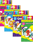 BAZIC Classic Card Games Set 4 Pack Go Fish Crazy 8s Old Maid Monster Match Fun Educational Flash Cards Large Print Easy Read for Kids Ages 3 Plus