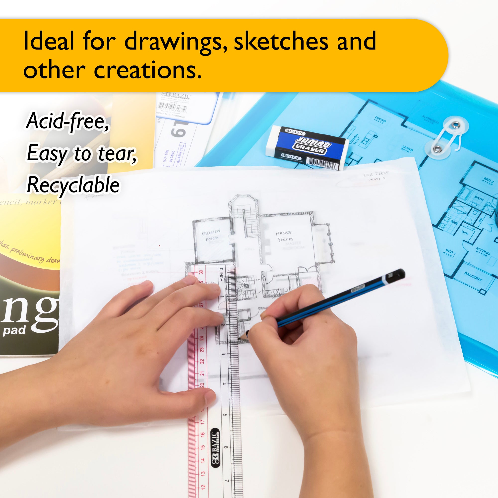 30 Ct. 9" X 12" Tracing Paper Pad