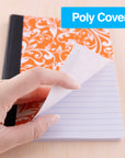 80 Ct. 5" x 7" Floral Poly Cover Personal Composition Book