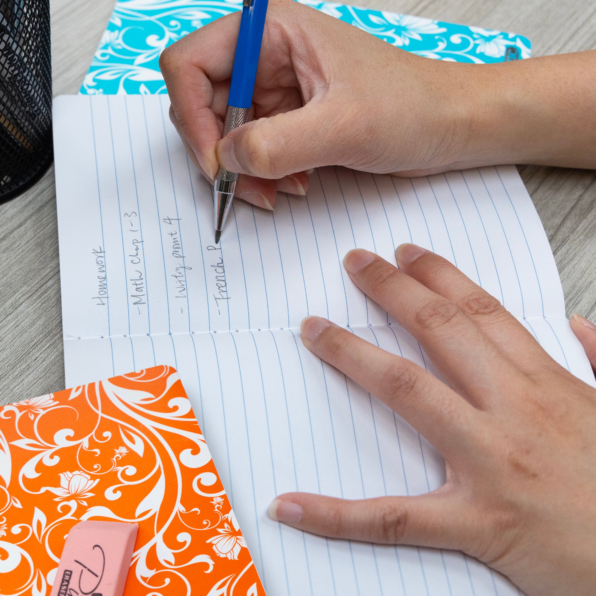 80 Ct. 5" x 7" Floral Poly Cover Personal Composition Book