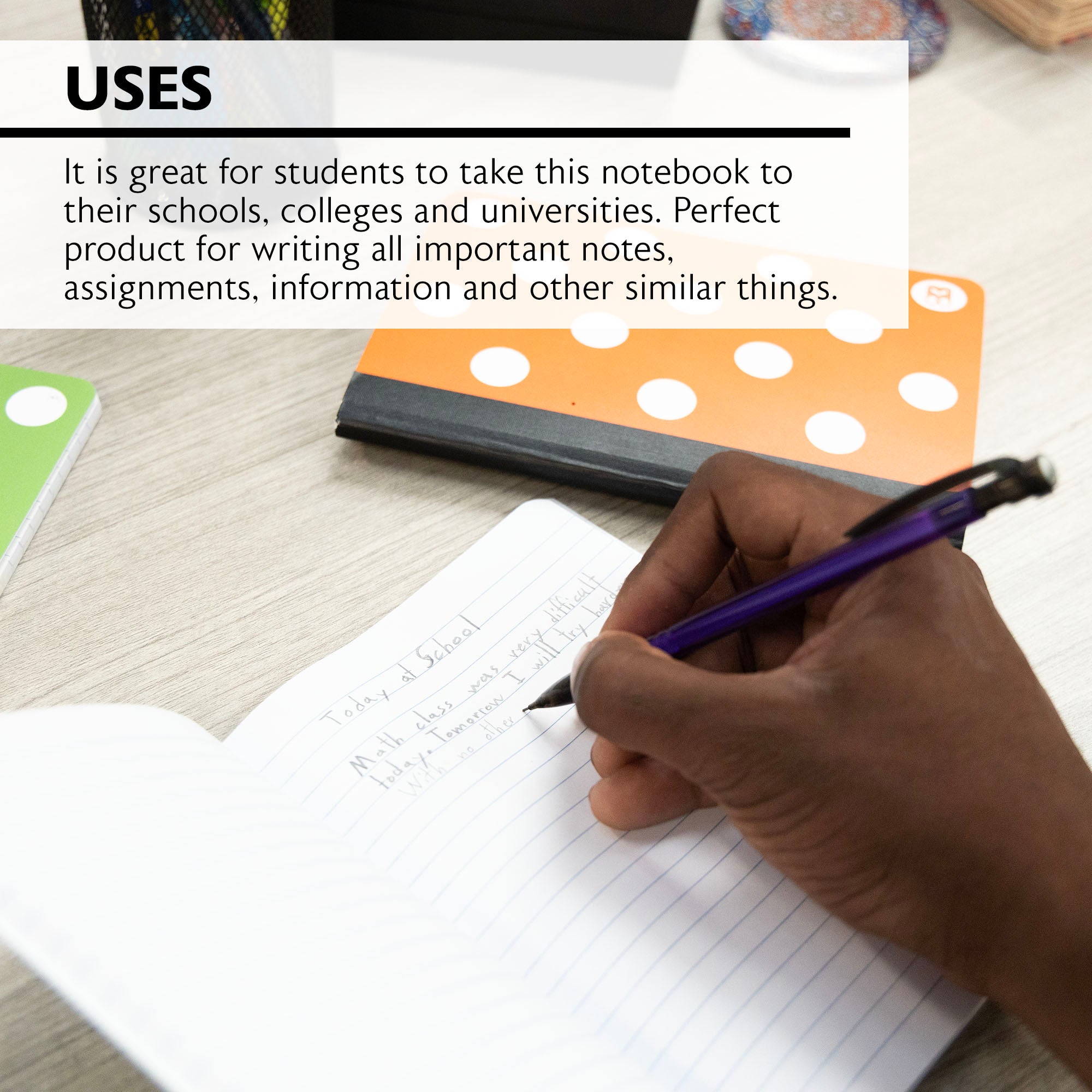 80 Ct. 5" x 7" Polka Dot Poly Cover Personal Composition Book