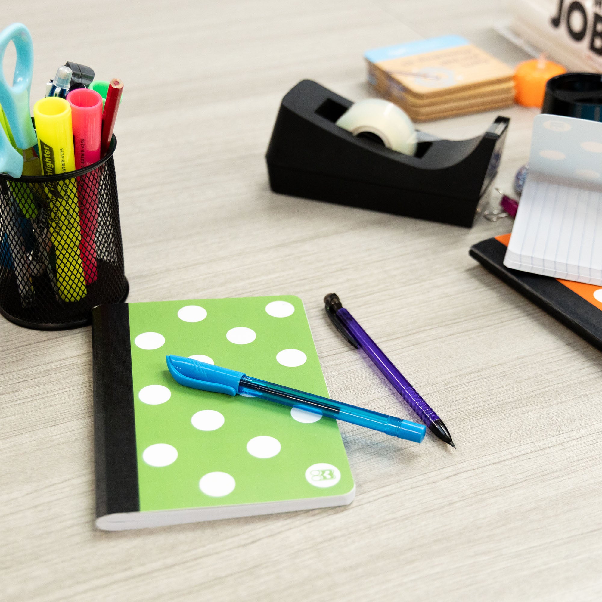 80 Ct. 5" x 7" Polka Dot Poly Cover Personal Composition Book