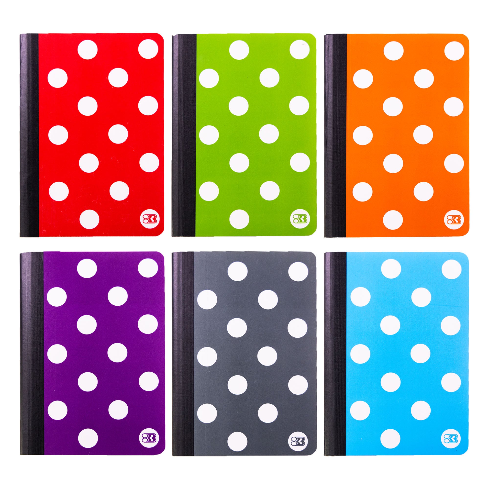 80 Ct. 5" x 7" Polka Dot Poly Cover Personal Composition Book