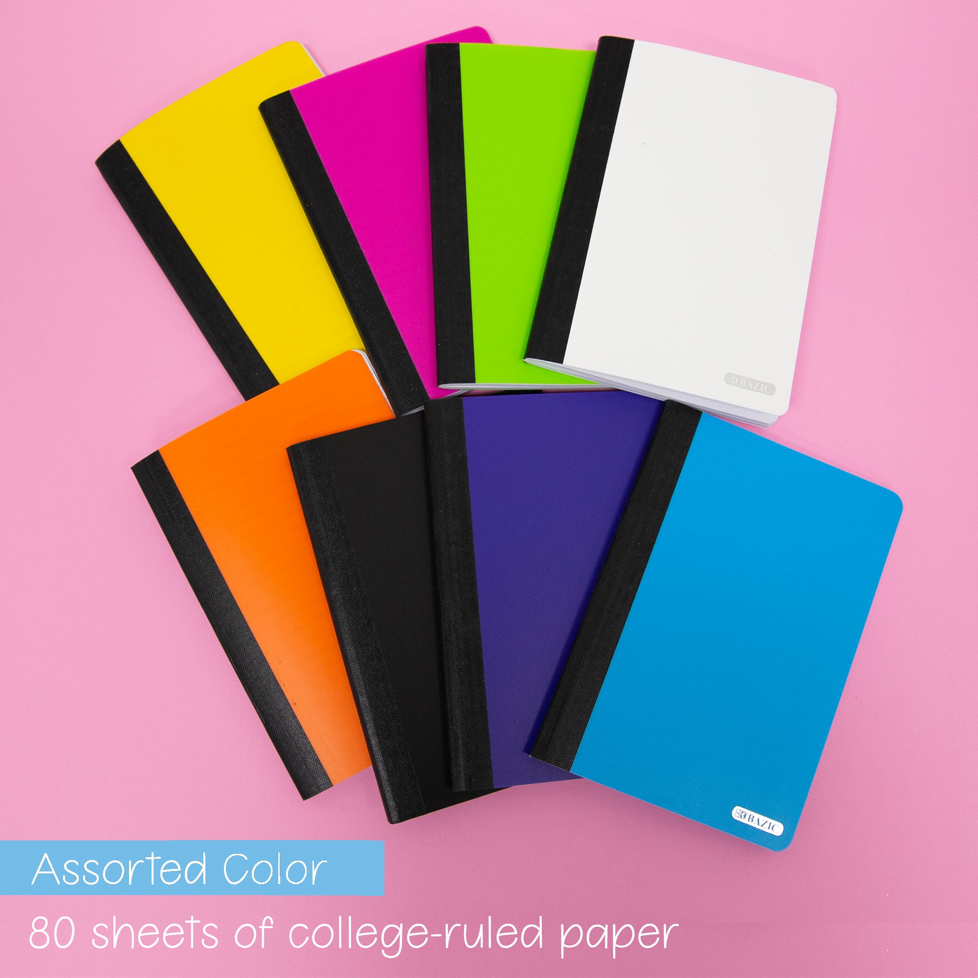 80 Ct. 5" x 7" Poly Cover Personal Composition Book