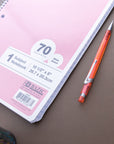 W/R 70 Ct. 1-Subject Pastel Spiral Notebook