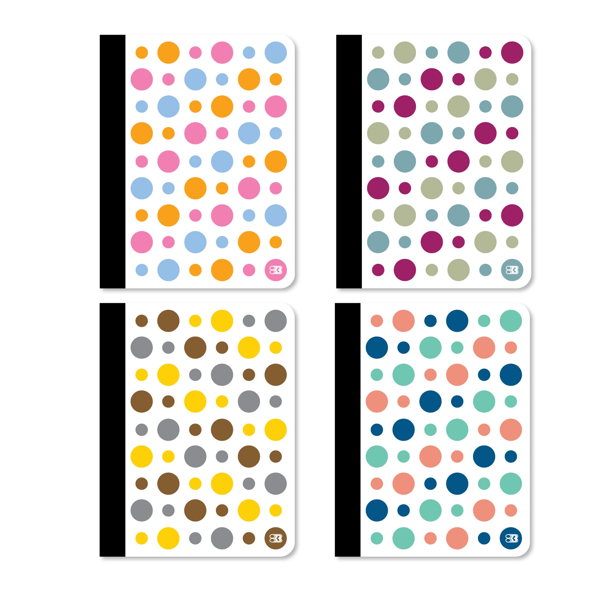 C/R 100 Ct. Polka Dot Composition Book