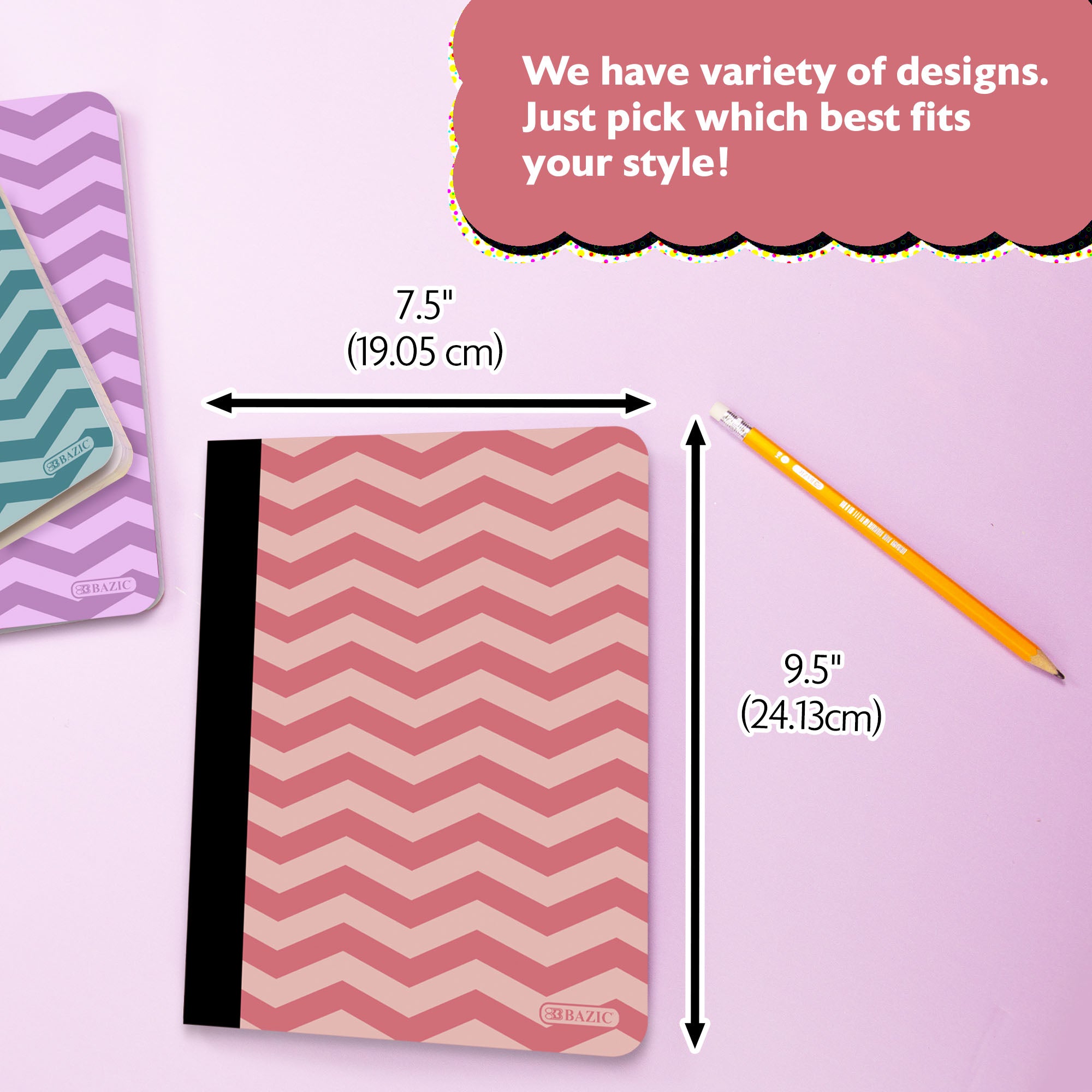 C/R 100 Ct. Chevron Composition Book