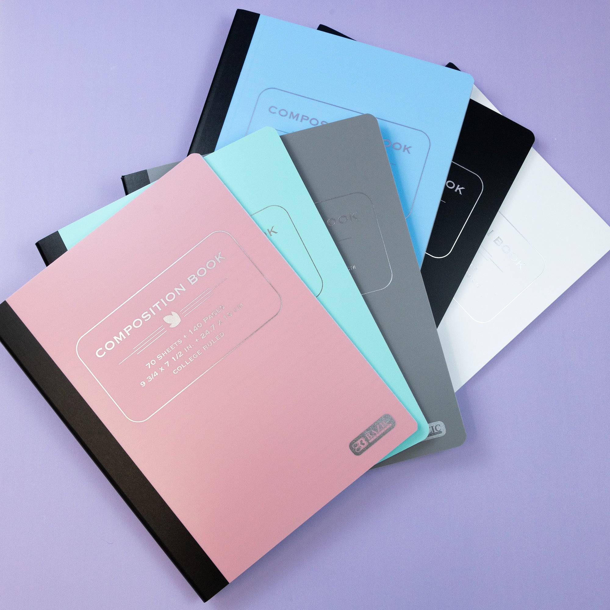 C/R 70 Ct. Pastel Poly Cover Composition Book
