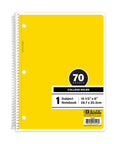 C/R 70 Ct. 1-Subject Yellow Spiral Notebook