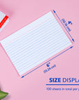 100 Ct. 4" X 6" Ruled White Index Card