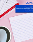 100 Ct. 4" X 6" Ruled White Index Card
