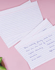 100 Ct. 4" X 6" Ruled White Index Card
