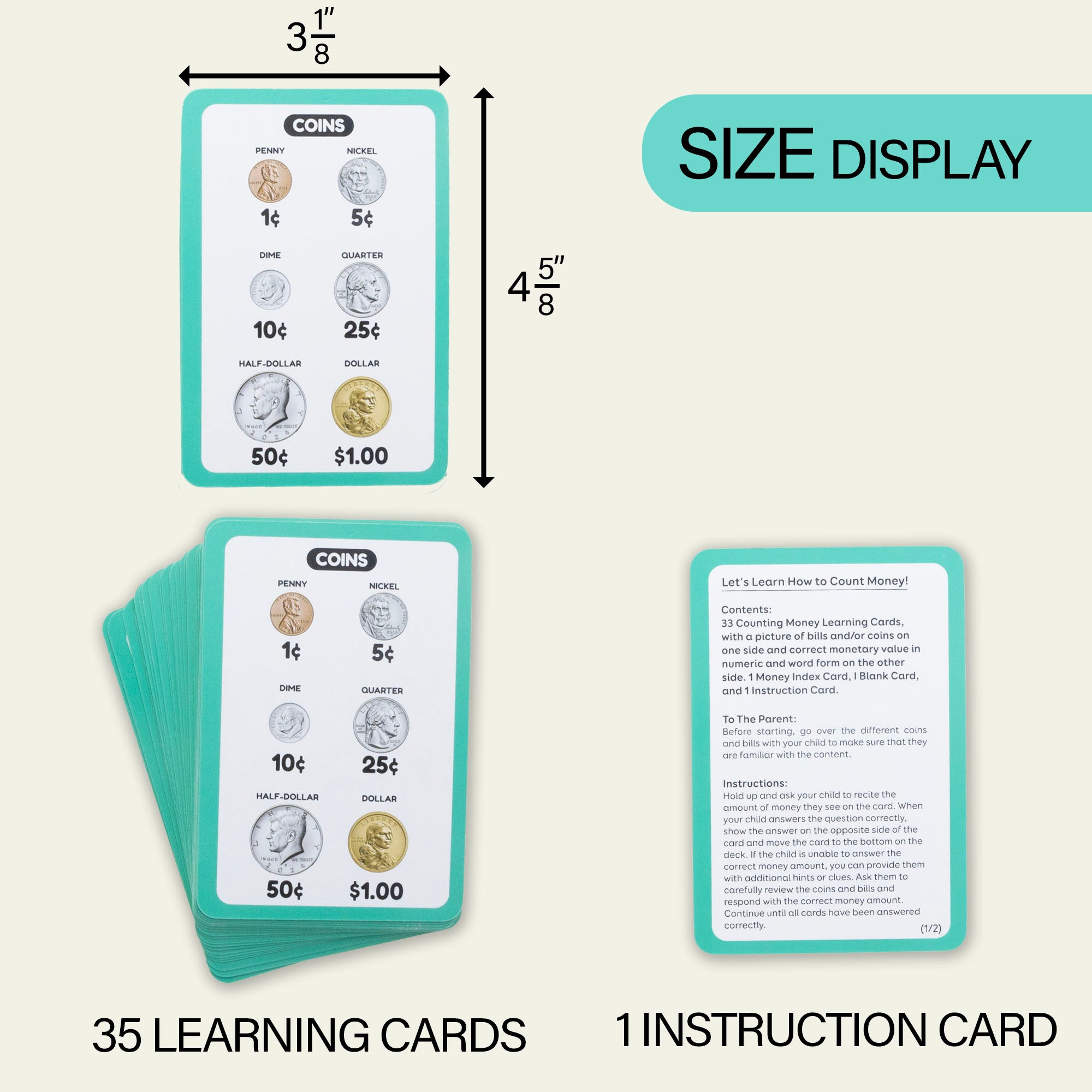 Money Flash Cards (36/Pack)
