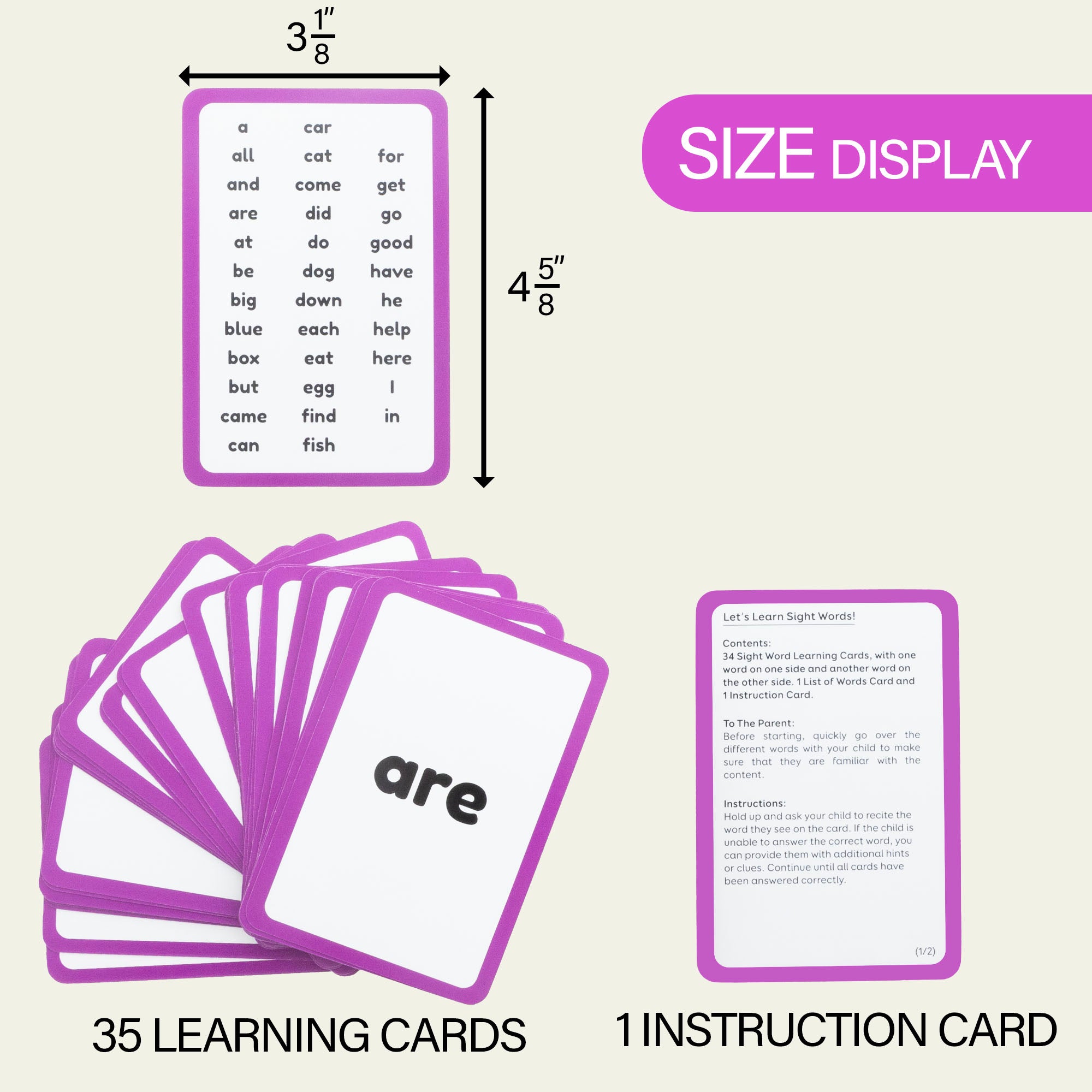 Sight Word Flash Cards (36/Pack)