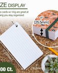 100 Ct. Fashion Poly Cover 3" x 5" Ruled White Index Card w/ Ring