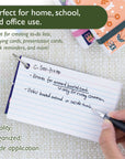 100 Ct. Fashion Poly Cover 3" x 5" Ruled White Index Card w/ Ring