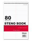 Steno Book Ruled White Paper Gregg 6" X 9" 80 Ct.