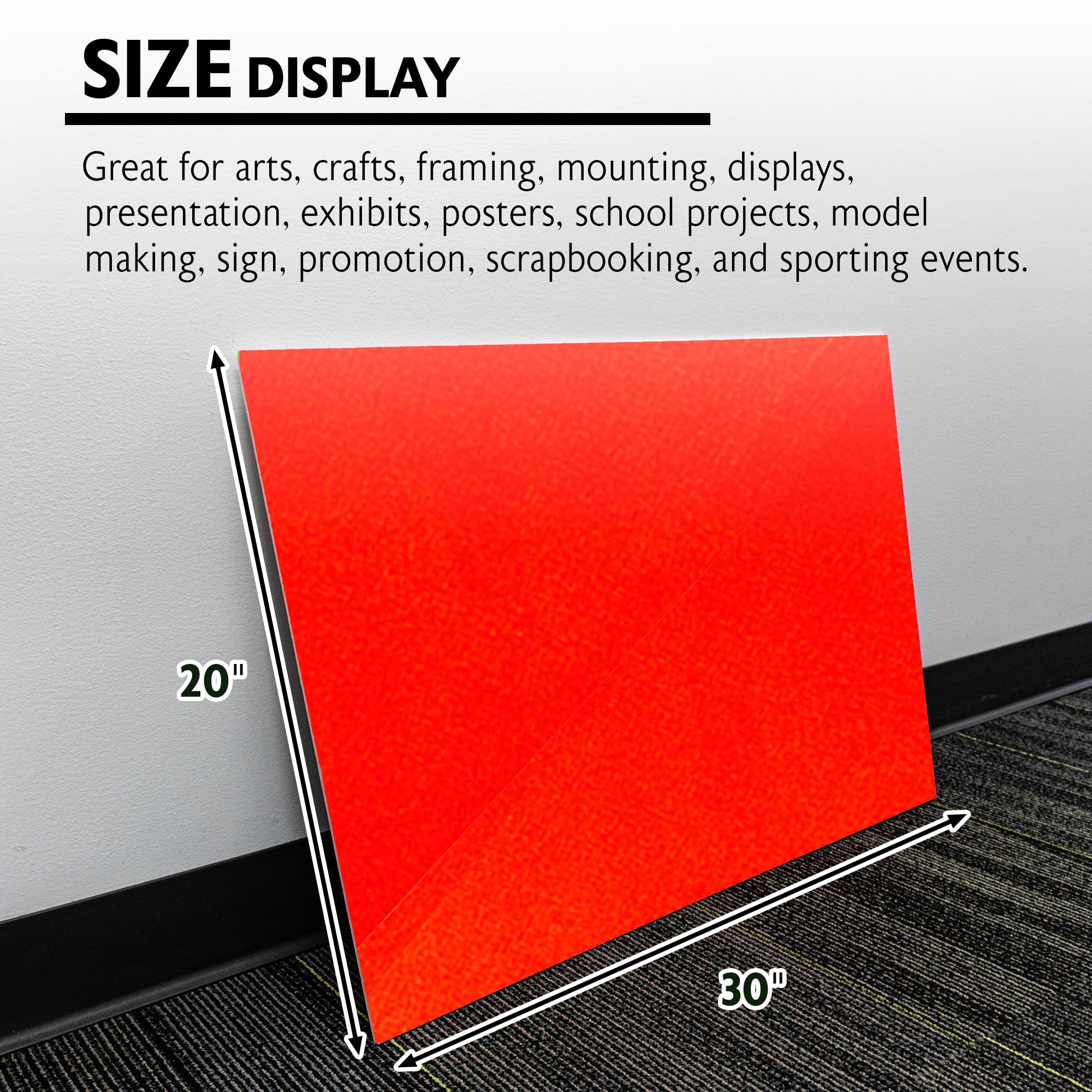 20" X 30" Red Foam Board