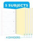 C/R 150 Ct. 5-Subject Spiral Notebook
