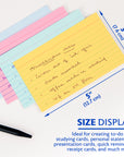 100 Ct. 3" X 5" Ruled Colored Index Card