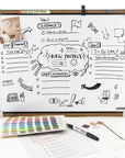 CLASSIQUE Cork Framed Magnetic Dry Erase Board 17" X 23" w/ Marker & 2 Magnets