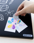 14" x 14" CUBIX Frameless Magnetic Chalkboard w/ Chalk Marker & Magnet