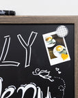 20" x 30" RUSTIQUE Wood Frame Magnetic Chalkboard w/ Chalk Marker & Magnets