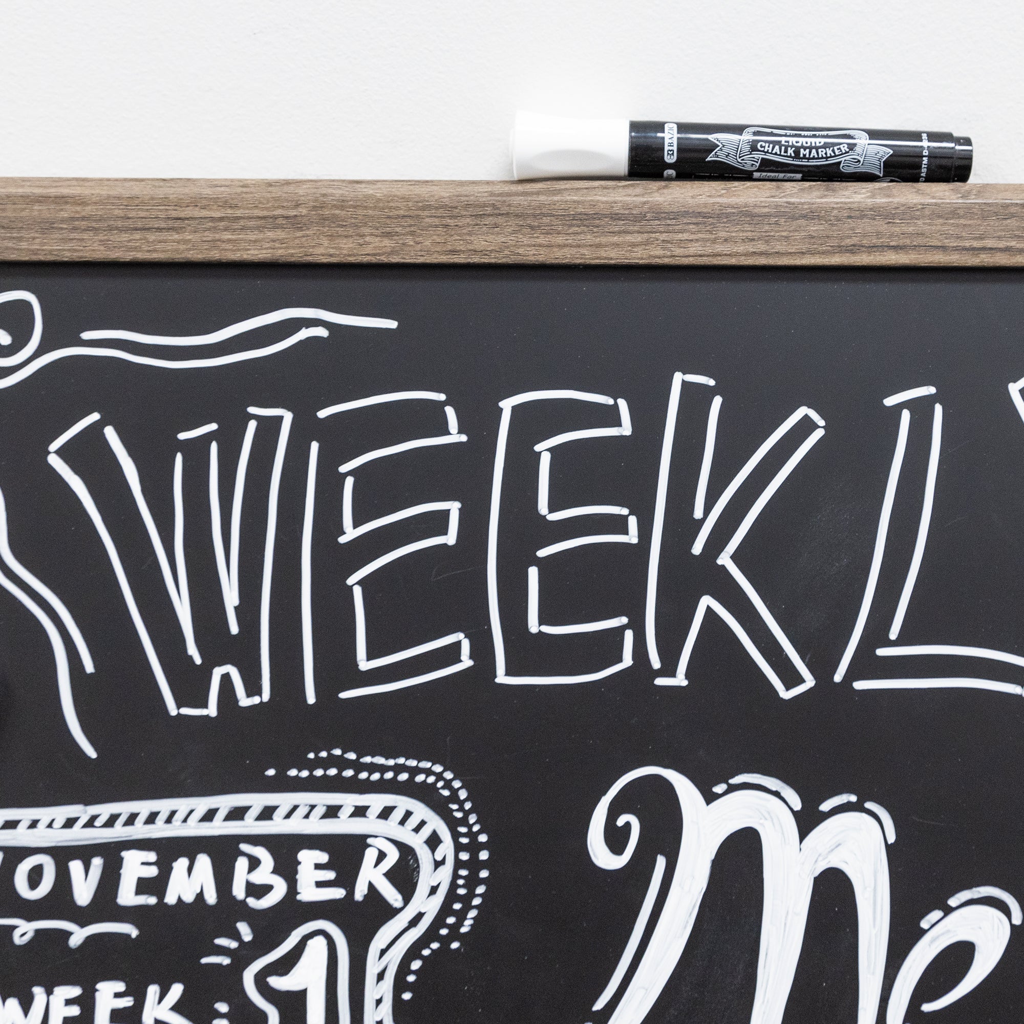 20" x 30" RUSTIQUE Wood Frame Magnetic Chalkboard w/ Chalk Marker & Magnets