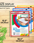 Reusable Dry Erase Pockets with Marker Holder (10/Pack)