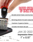 Date Stamp and Ink Pad (Black Ink)