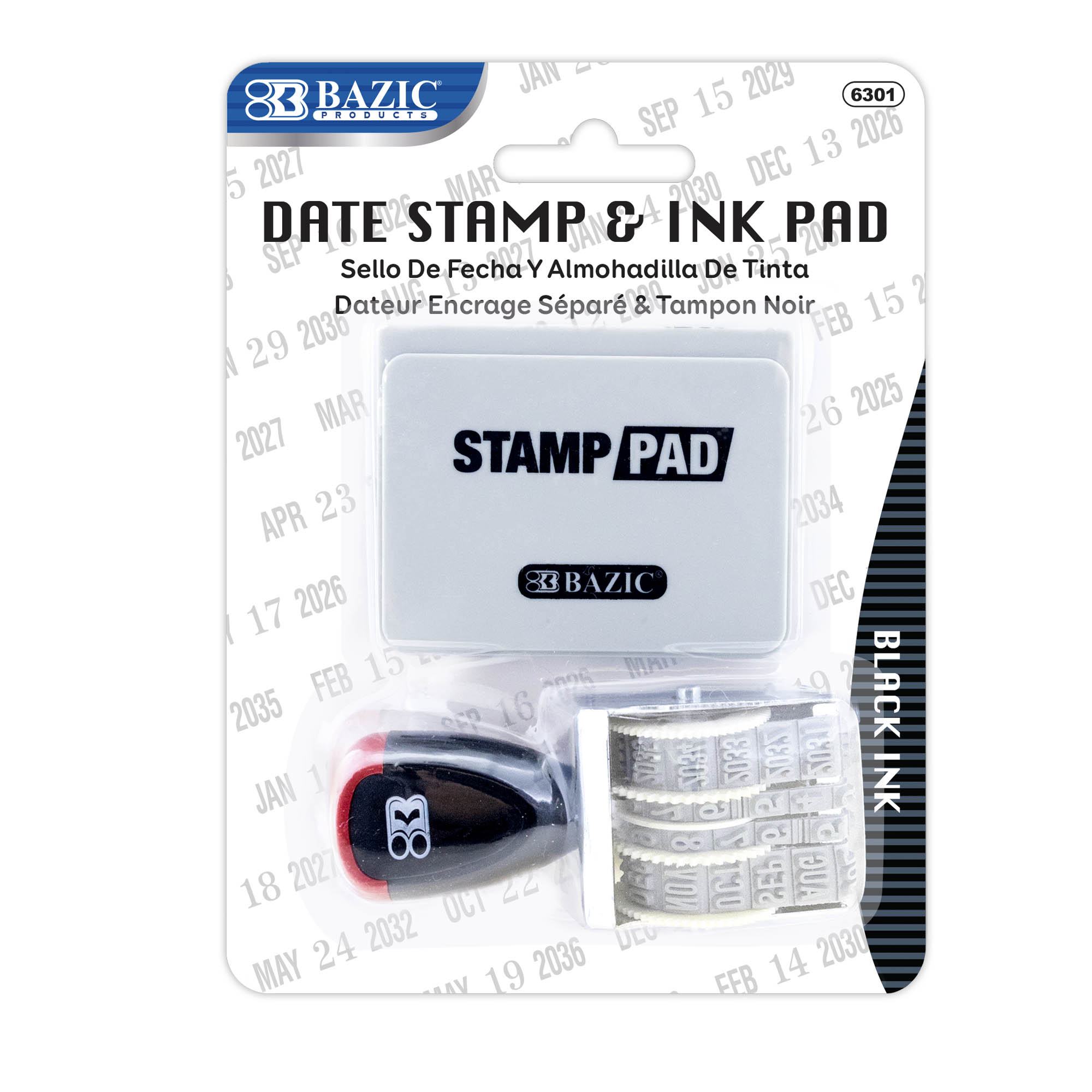 Date Stamp and Ink Pad (Black Ink)