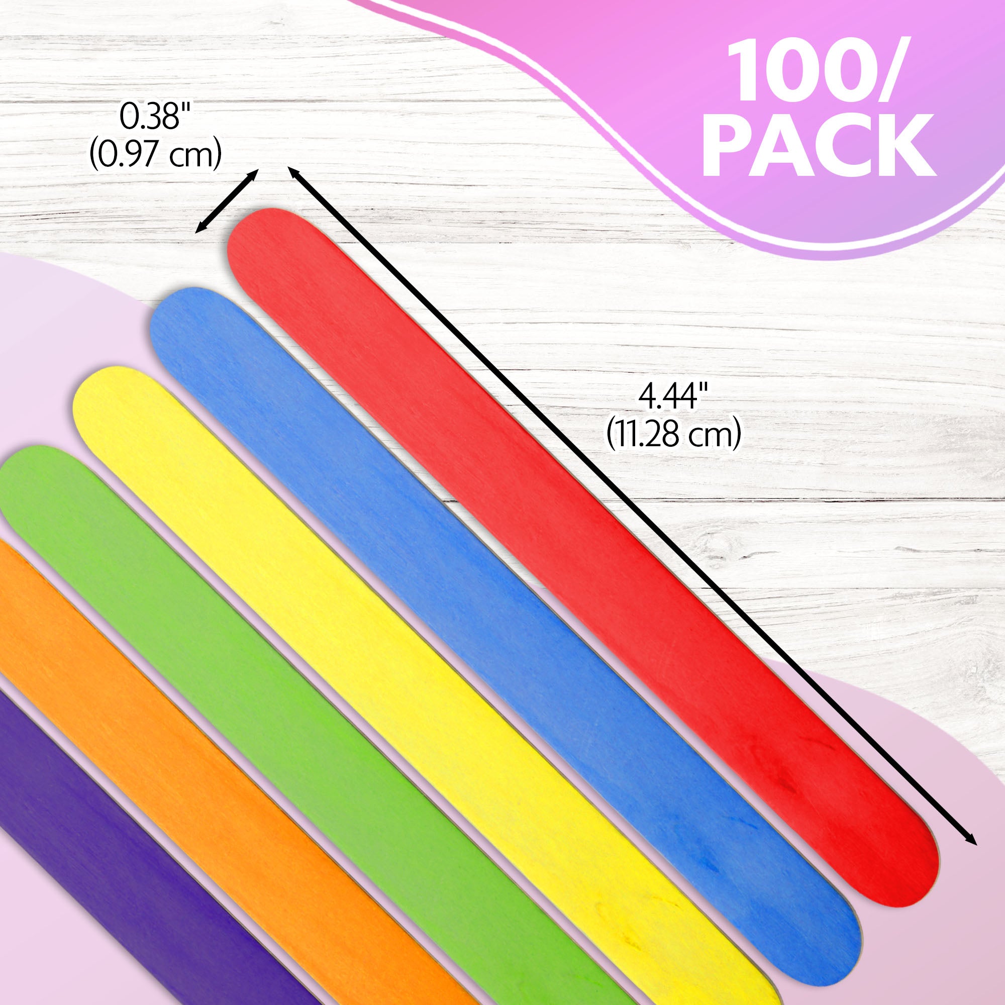 Colored Craft Stick (100/Pack)