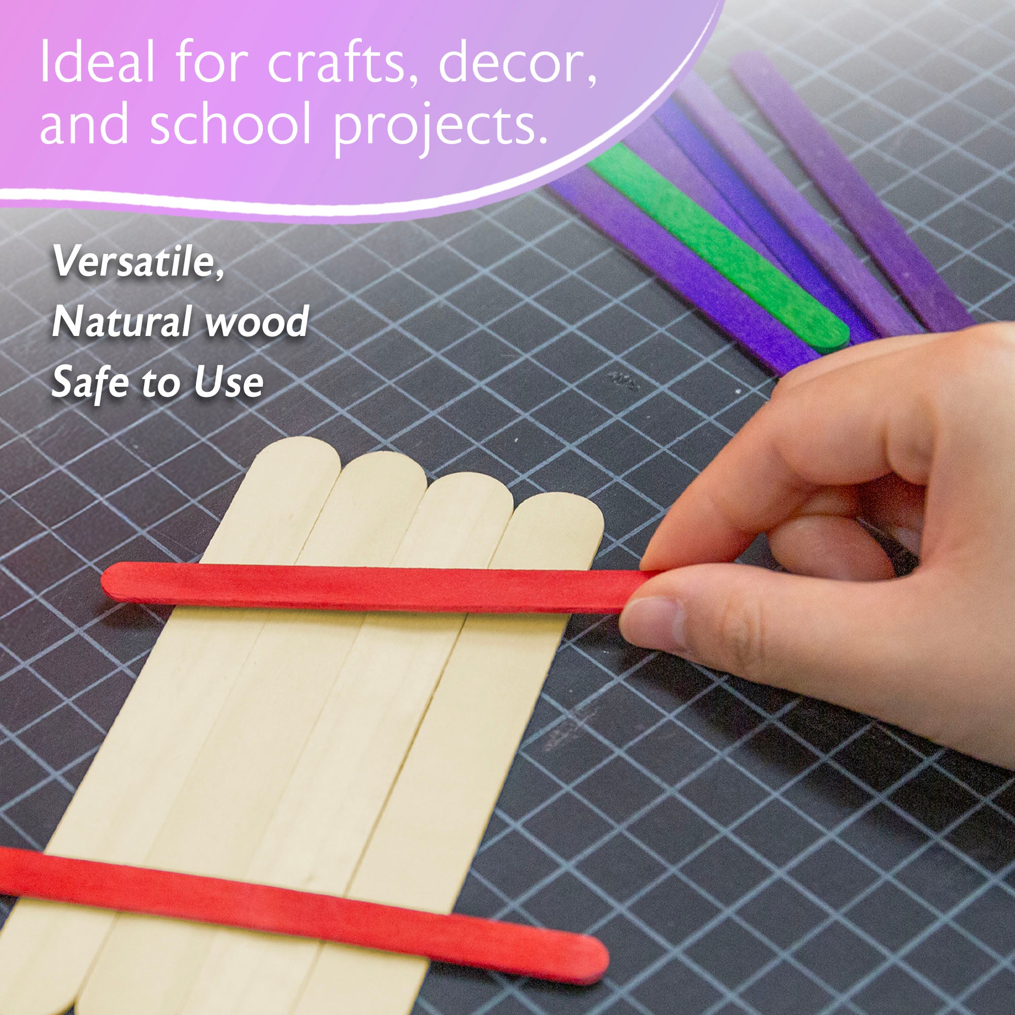 Colored Craft Stick (100/Pack)