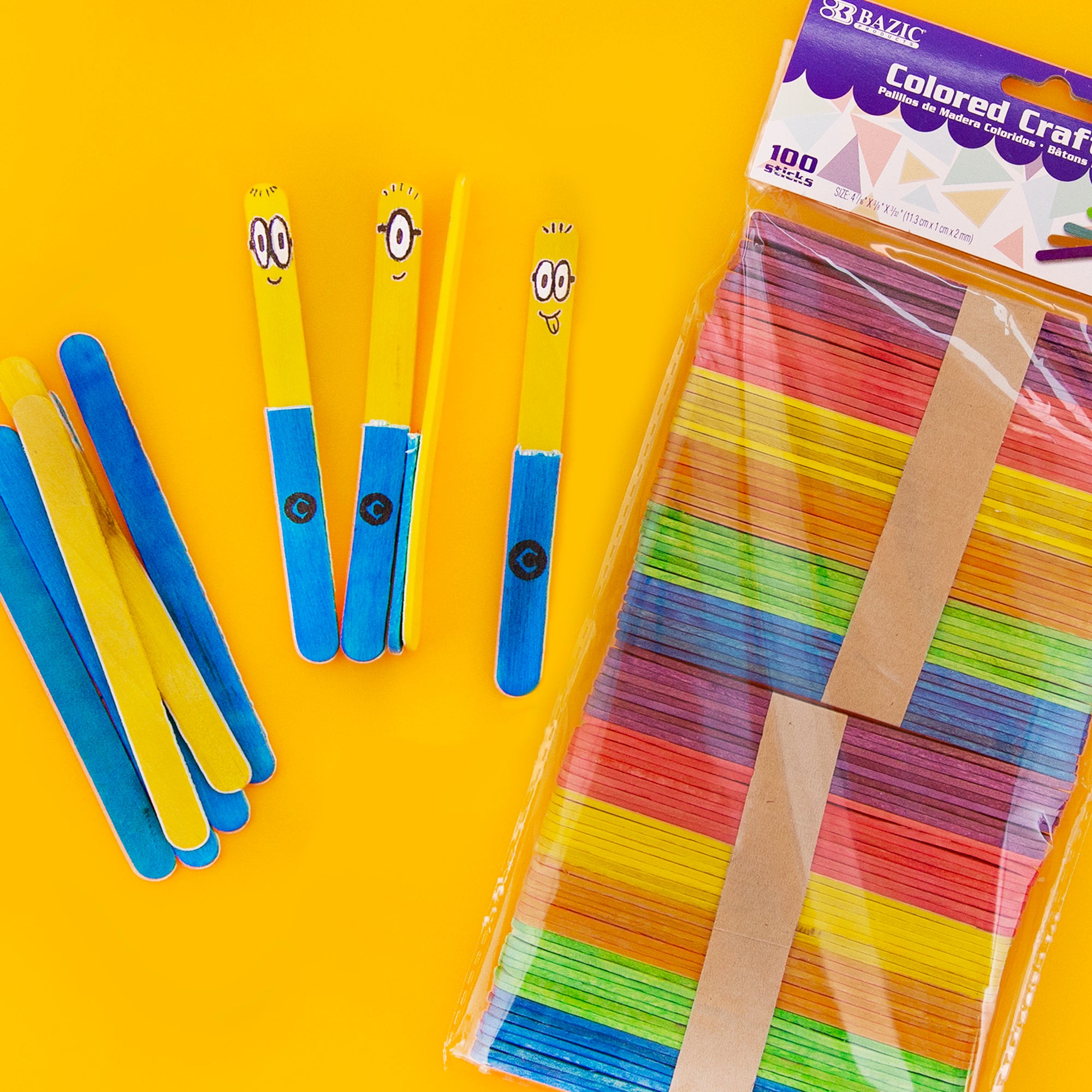 Colored Craft Stick (100/Pack)