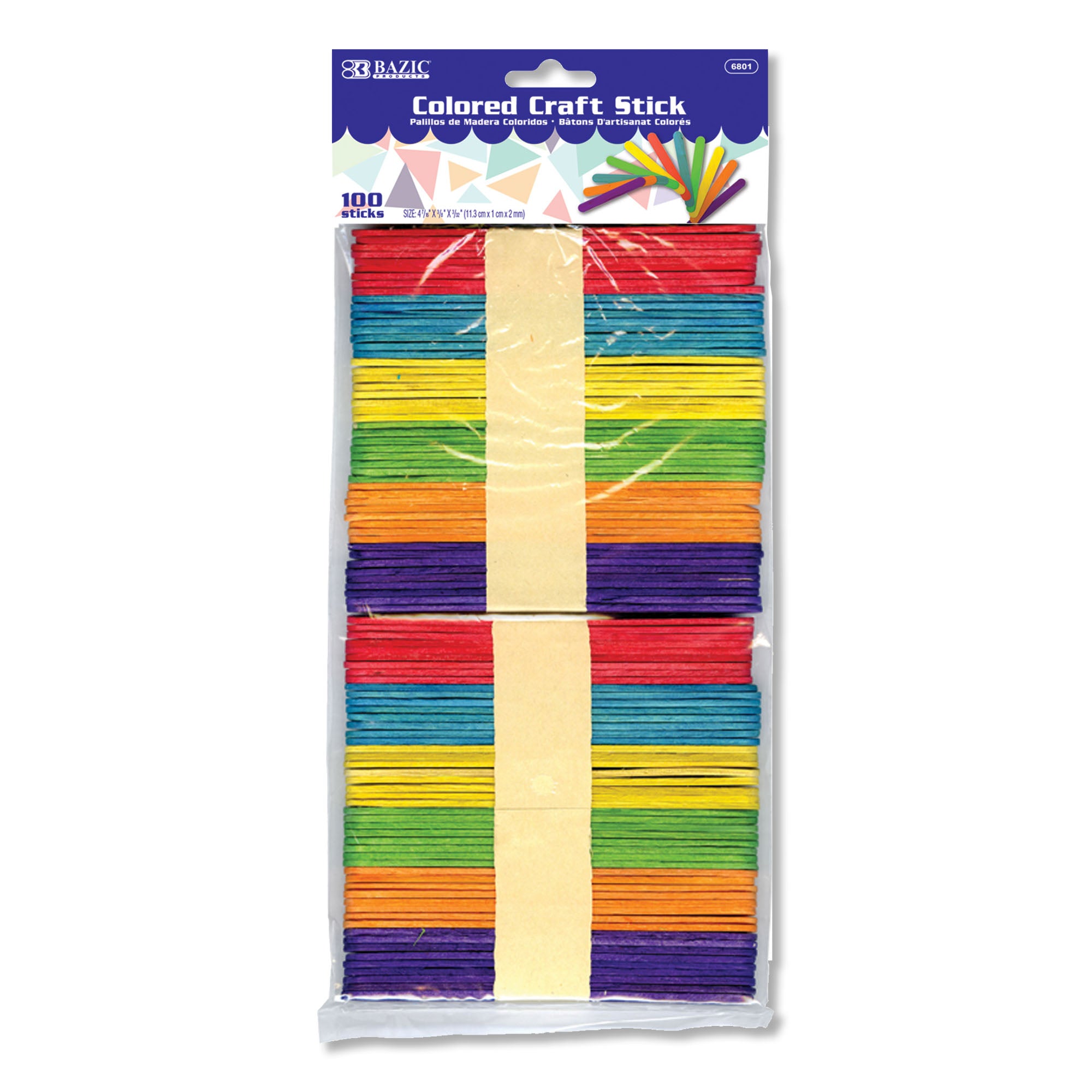 Colored Craft Stick (100/Pack)