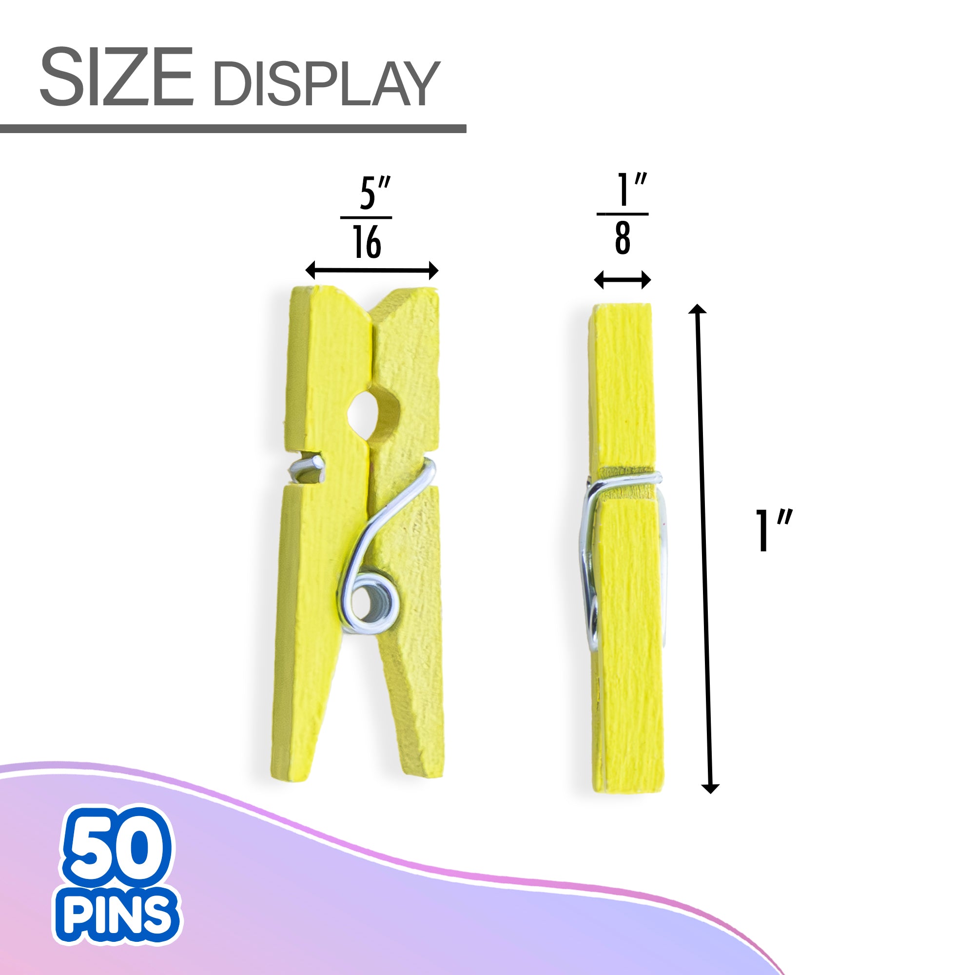 Mini Colored Clothes Pin (50/Pack)