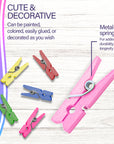 Mini Colored Clothes Pin (50/Pack)