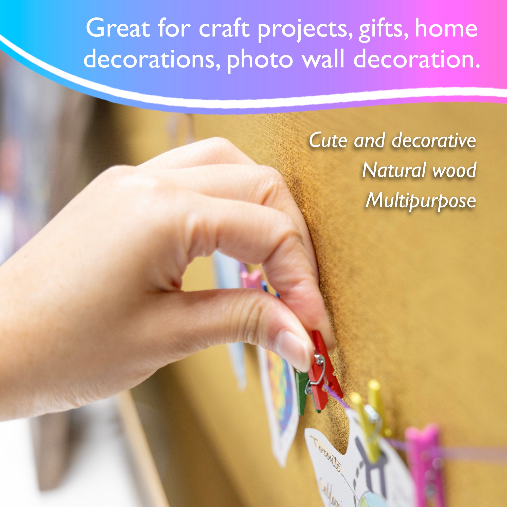 Mini Colored Clothes Pin (50/Pack)