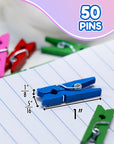 Mini Colored Clothes Pin (50/Pack)