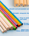 Assorted Round Natural Wooden Dowel (10/Bag)