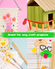 Wooden Dowel Assorted Round Natural (10/Bag)