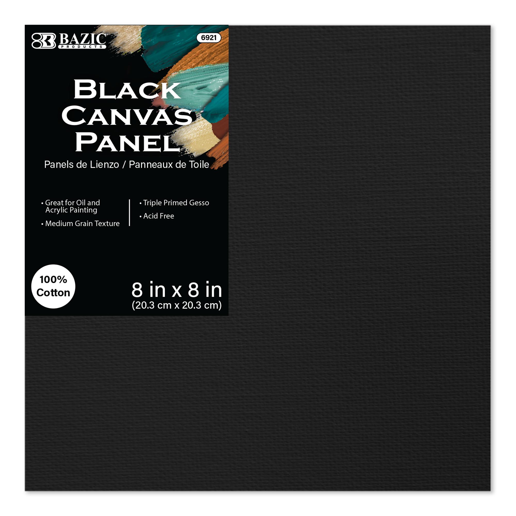 Hi-STANDARD　TM paint CANVAS Black Canvas Panel, Triple-Primed Cotton, 8 x 8 in – BAZIC Store