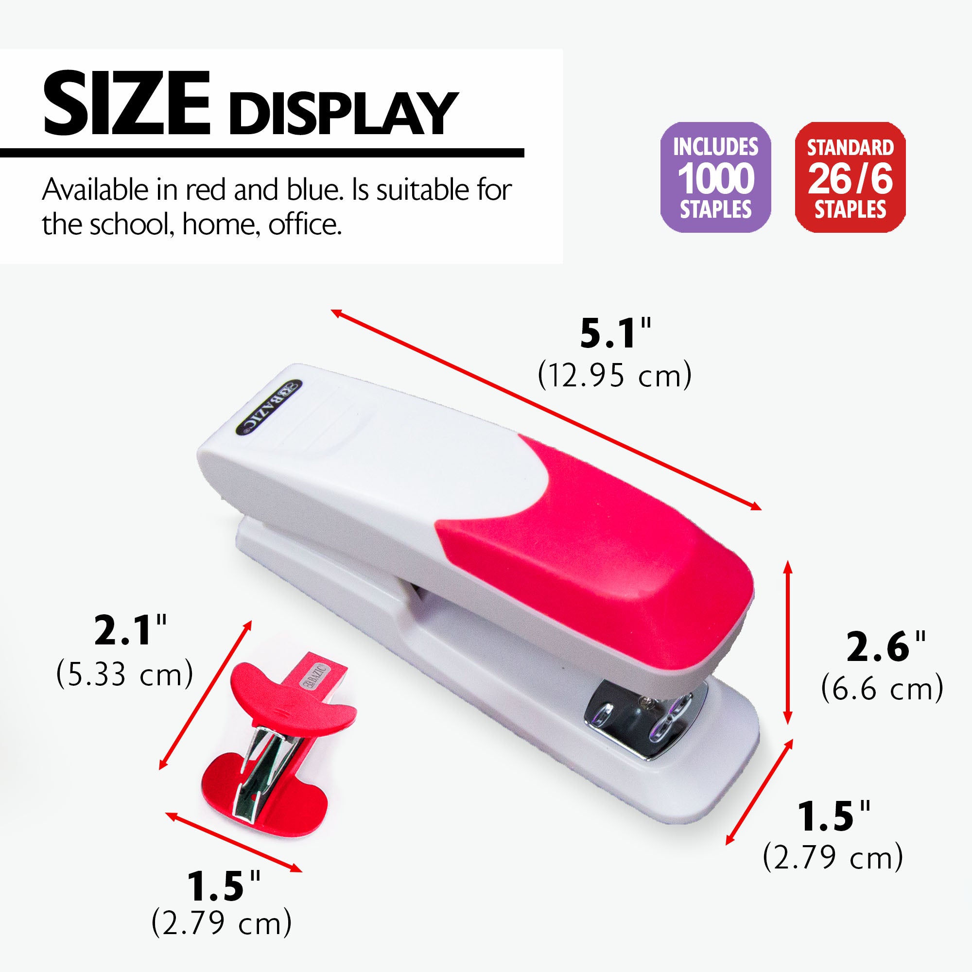 Comfort Grip Desktop Stapler Set