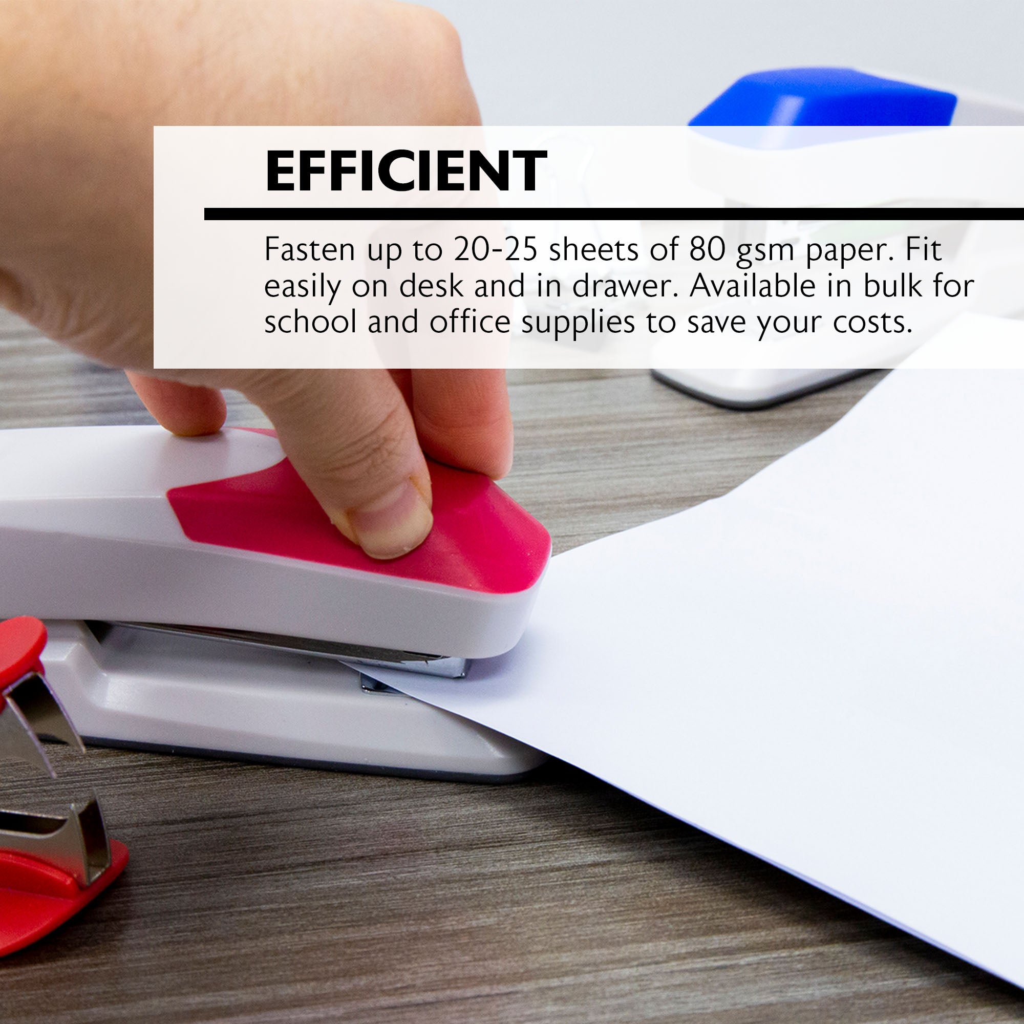 Comfort Grip Desktop Stapler Set