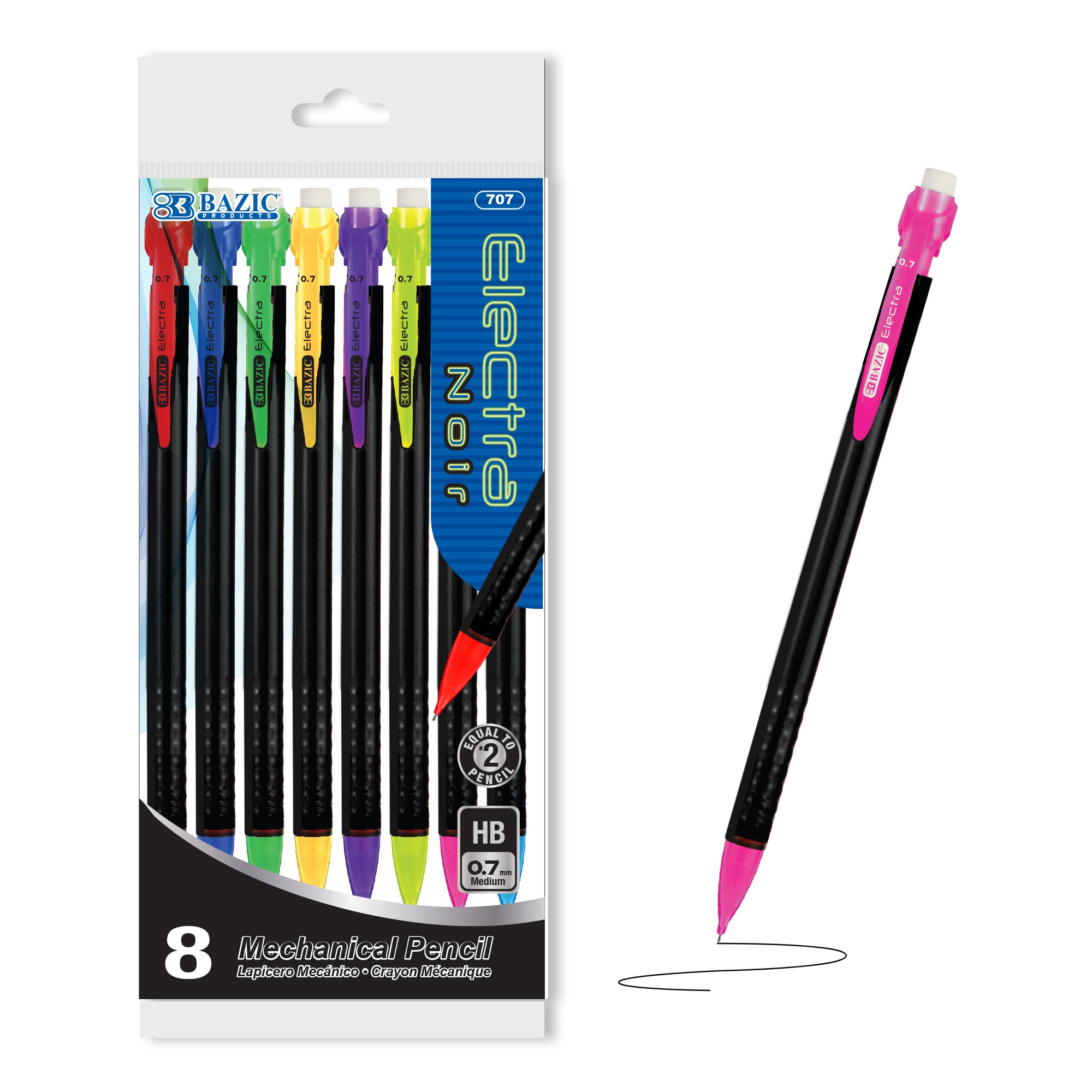Electra Noir 0.7 mm Mechanical Pencil (8/Pack)