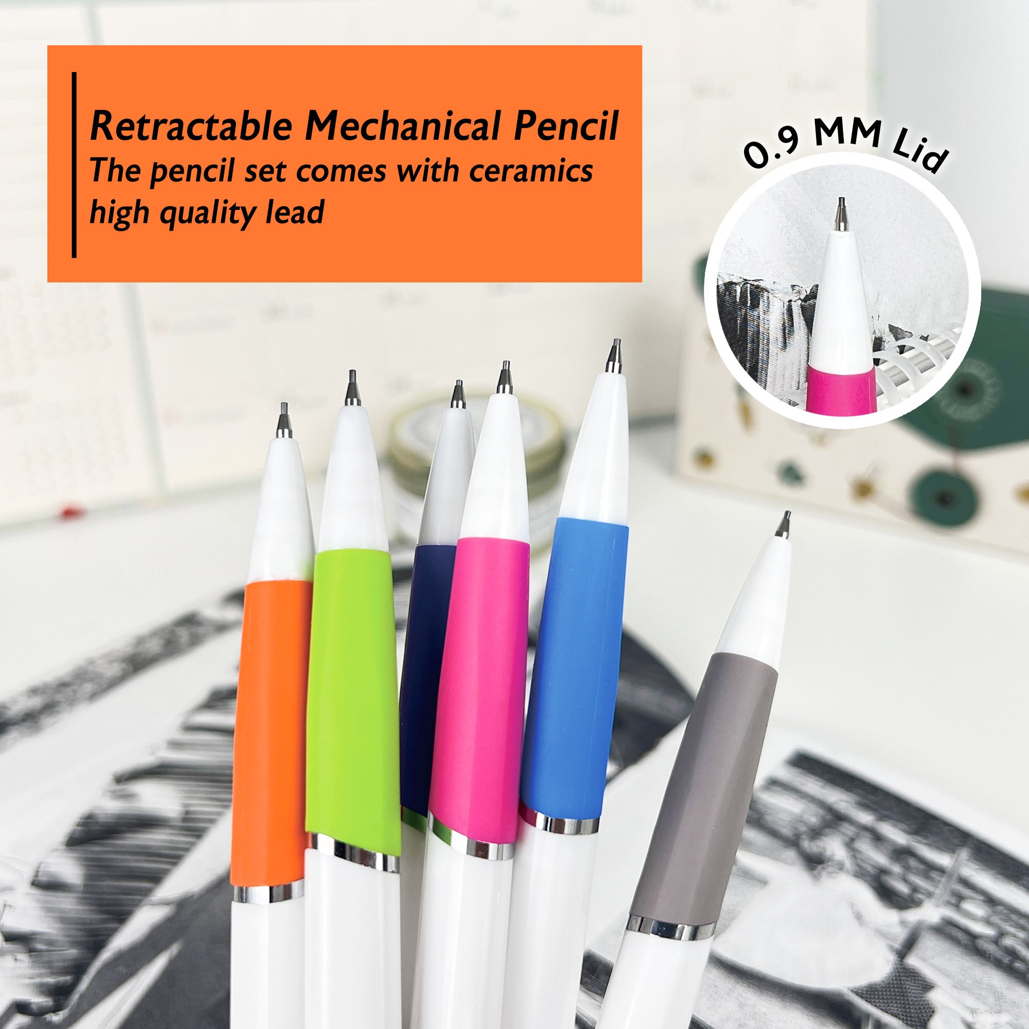 Prism 0.9 mm Mechanical Pencil w/ Ceramic High-Quality Lead